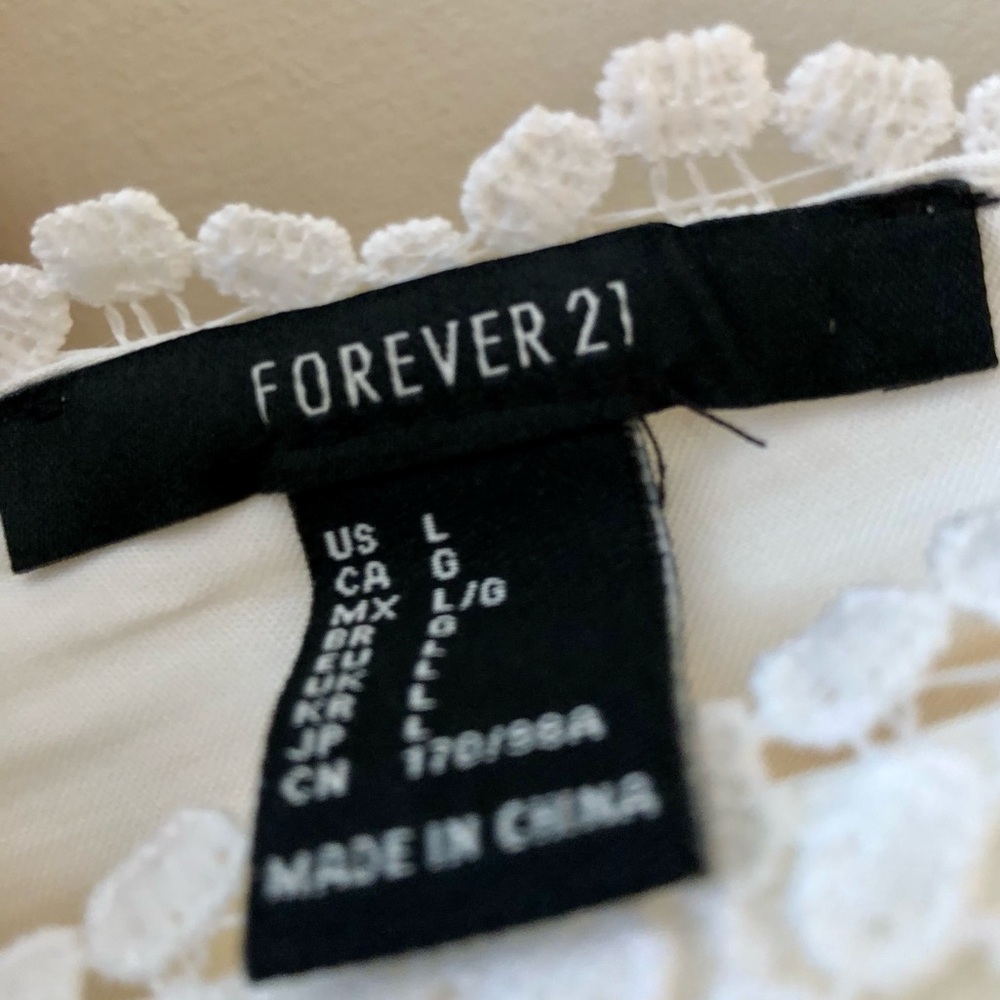 Forever 21 Cream Lace-Trim Maxi Dress - Picture 10 of 10